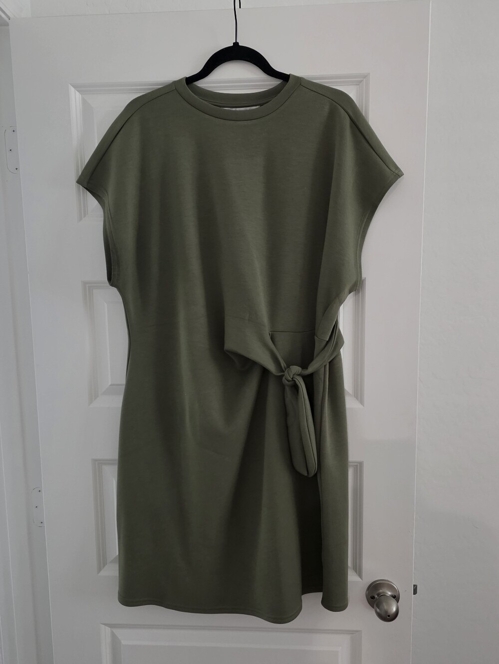 Soft Tie-Waist Olive Women’s Dress